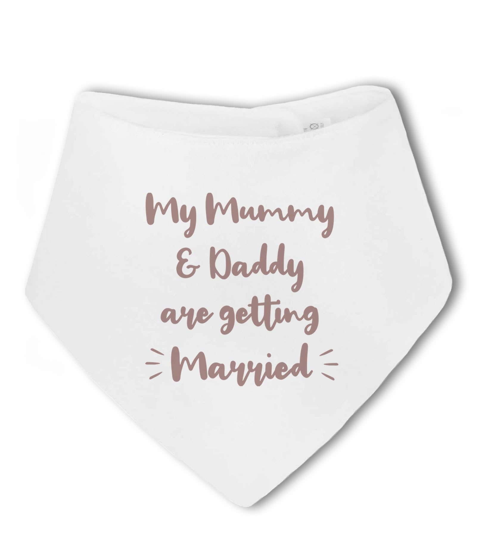 Make It Love It Sell It - My Mummy And Daddy Are Getting Married - Baby Bandana Bib, Wedding Announcement, For Boy or Girl, One Size