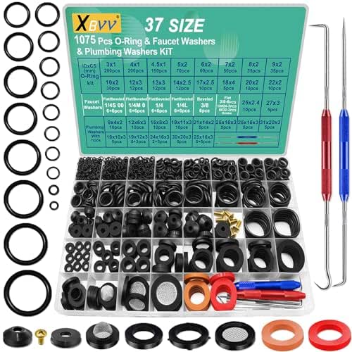 XBVV 37 Size 1075 Pcs Faucet Washers & O-Rings Kit