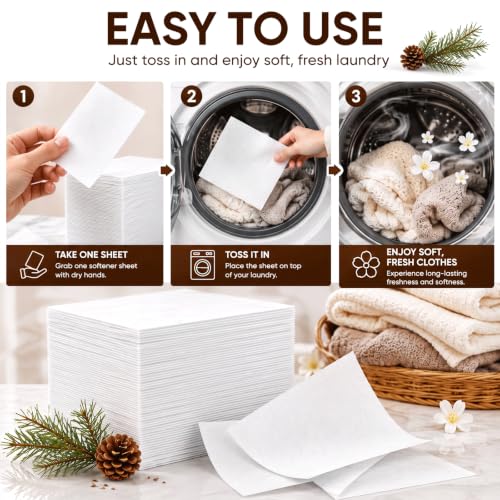 Image of 600 Count Dryer Sheets Bulk Fabric Softener