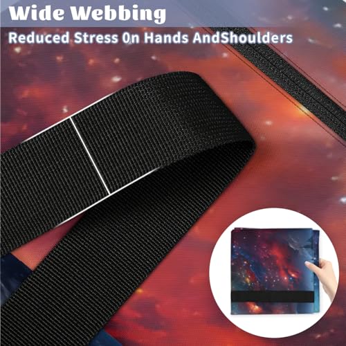 Glitter Galaxy Extra Large Moving Bags Heavy Duty Storage Bags Bright Galaxy Cloth Wrap Around Handles Double Zipper Reusable Convenient Foldable Storage Tote for Travel Camping Space Save4