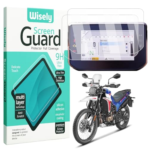 Image of Wisely Pack 2 - Premium Screen Guard for HERO XPULSE 210 - Top Model 2025 Bike - TFT Display Digital Meter Protector - HD Clear, Full Cover - Easy Installation Kit - X Pulse Bike Accessories
