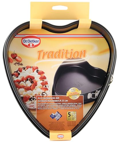 Dr. Oetker Herz-Springform mit Auslaufschutzboden Ø 25 cm, Kuchenform mit Flachboden… – Ansicht 6
