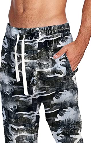 Image of ProGo Men's Casual Jogger Sweatpants Basic Fleece Marled Jogger Pant Elastic Waist