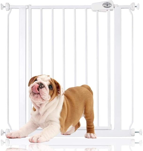 Bettacare Easy Fit Pressure Dog Gate, 75cm - 83m, White, Pressure Fit Pet Gate for Dog and Puppy, Pet and Dog Barrier, Easy Installation