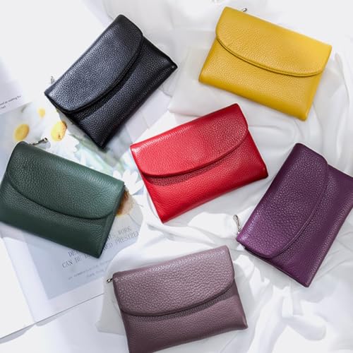 Joyfullygo Wallet, Unisex Pebble Leather Wallet, Women Short Genuine Leather Purse with Coin Holder & Cash Slots (white -l)2