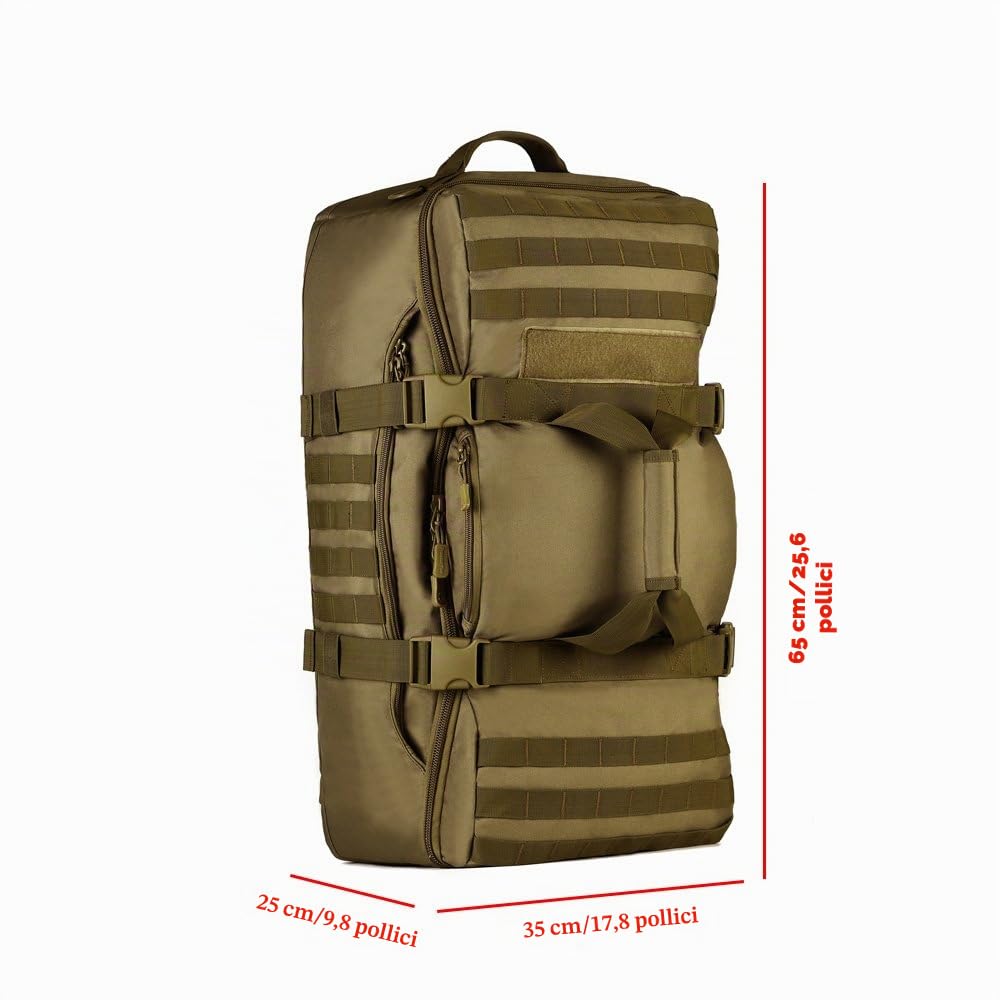 YuHan Zaino militare, tattico, da 60 l di capacità, ideale per escursioni, con sistema Molle