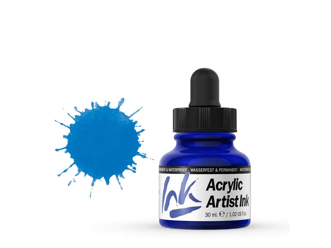 Vallejo 60009 Acrylic Artist Ink Primary Blue (30ml)