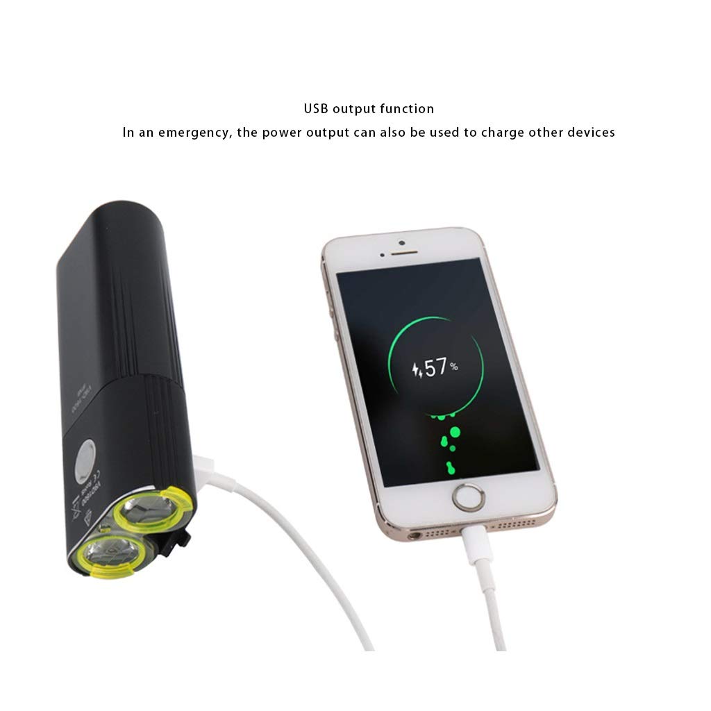 JSY Lampy rowerowe latarka odblaskowa ładowanie USB górskie oświetlenie roweru akcesoria do jazdy konnej