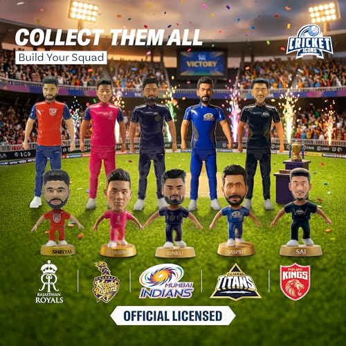 Image of Action Figure, IPL Edition, Punjab Kings Pack of 4 | 360 Rotatable Head, Cricket Player, For Fans & Collectors