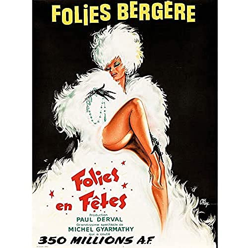 Wee Blue Coo Folies Bergere Theatre Cabaret Unframed Art Print Poster Wall Decor 12x16 inch Thtre Affiche Mur Dco