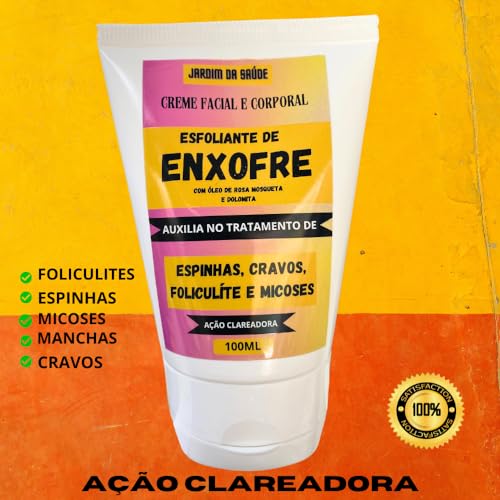 Creme Esfoliante de Enxofre Facial e Corporal 100g