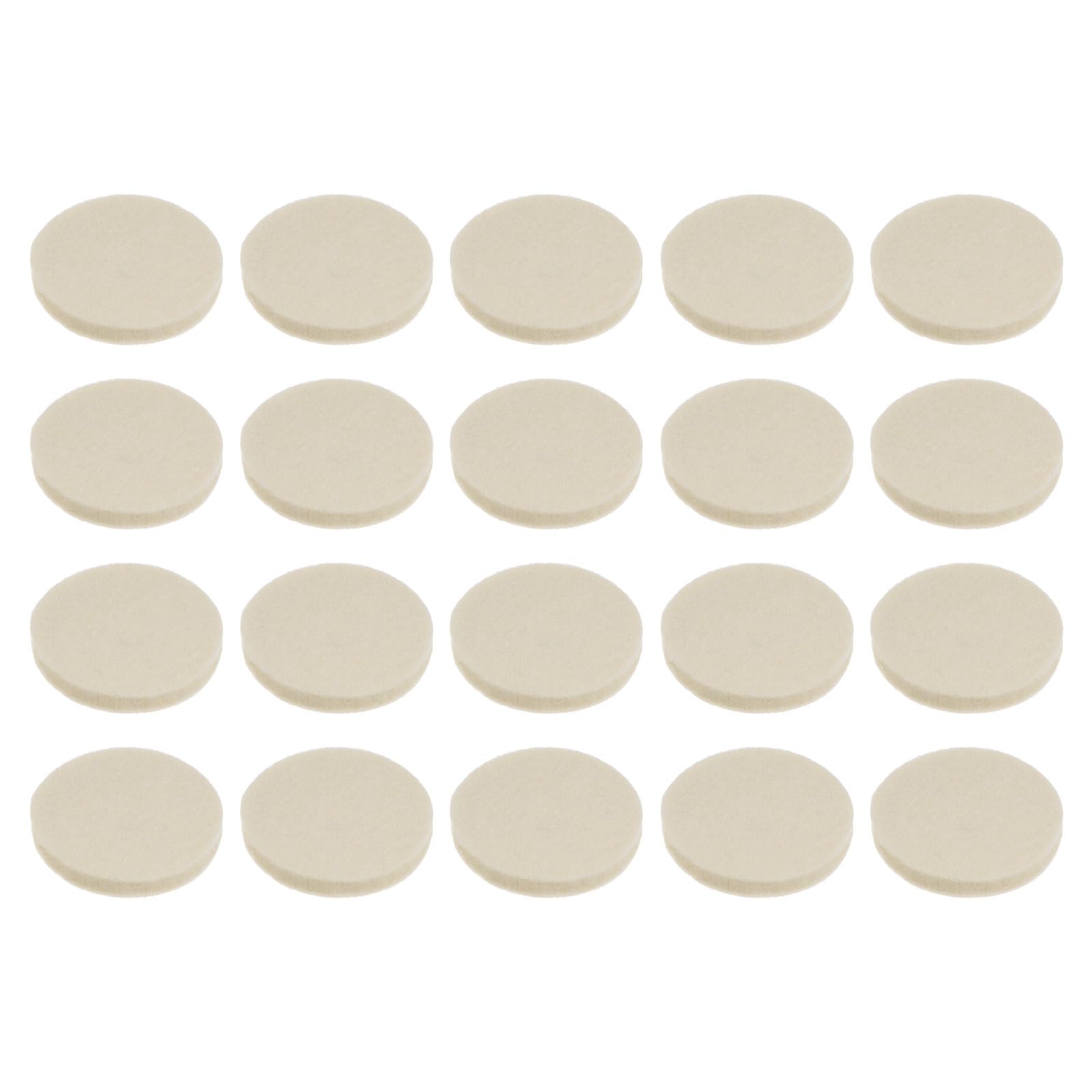 HARFINGTON 20pcs Wool Felt Polishing Pads, 2 Inch Buffing Wheel Polish Pad Flocking Hook & Loop Back for Car Glass Plastic Metal Stone