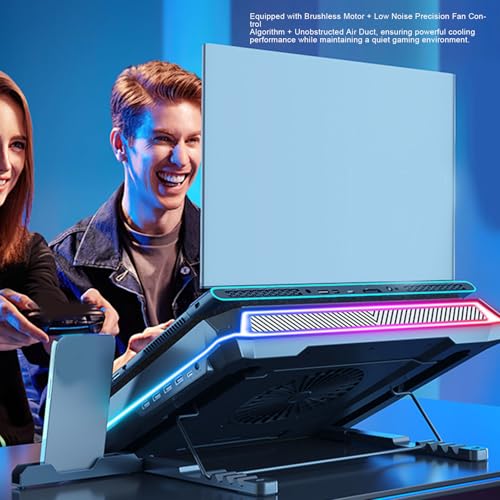 Base de enfriamiento para laptop Gaming RGB con ventilador industrial miniatura 4