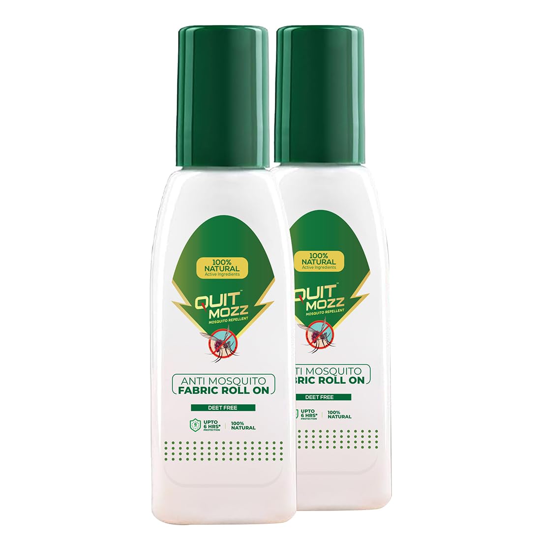 QUITMOZZ Anti Mosquito Fabric Roll On, 100% Natural and DEET Free, Outdoor Insect Killer, Effective and Quick Action Formula, Up to 6 Hours Protection for Kids and Adults (Pack of 2, 8ml Each) (B0CWPB2JGR) Amazon Price History, Amazon Price Tracker