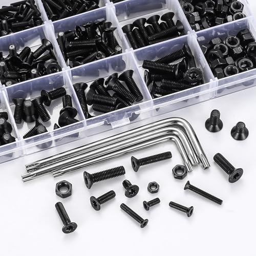 453 Pcs M3 M4 M5 Screws Set, Countersunk Bolts and Nuts Set, Torx Flat Head Machine Bolts and Nuts Kit - Image 4
