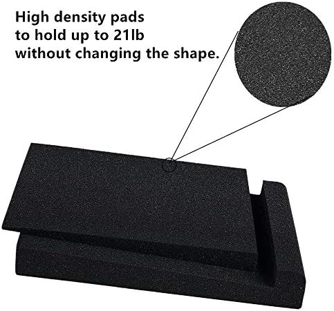 Speaker Pads, Isolation Pads,High Density Studio Monitor Foam, Studio Monitor Stand Pads, Speaker Base 29x19x4cm (2 Pack)