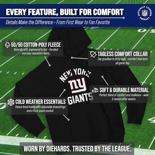 Image of Team Fan Apparel NFL Gameday Hoodie Pullover Sweatshirt for Men and Women | Officially licensed NFL Gameday fleece pullover - kangaroo pocket, ribbed cuffs, drawstring hood, unisex fit