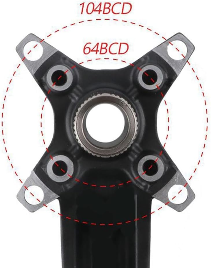 Vilebrequin VTT 170 Mm – 104 BCD – Avec Boîtier De Pédalier – Neuf