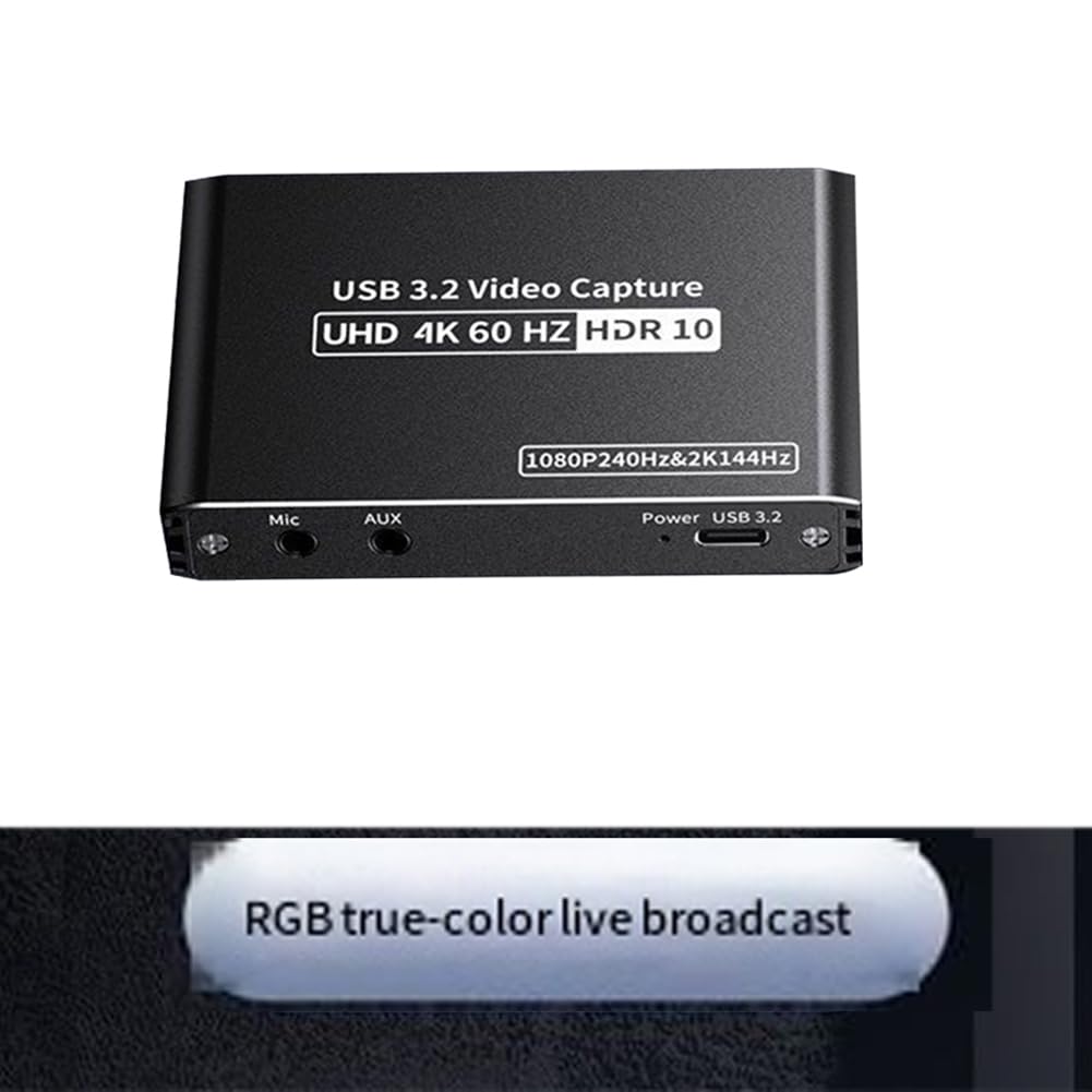 Tarjeta de Captura de Video Compatible con 4K 60 Fps 1080P 240 Fps, Omite HDCP, Cámara HDTV con Grabador de PC en USB 3.2