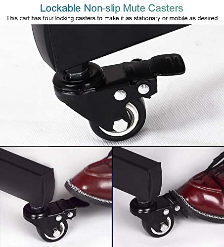 Soporte móvil para TV ajustable en altura con ruedas miniatura 7