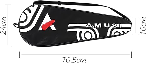 Vista 8 de XGOPTS Bolsa de raqueta de bádminton impermeable de un solo hombro, funda de transporte para raqueta de remo con correa de hombro ajustable, bolsa