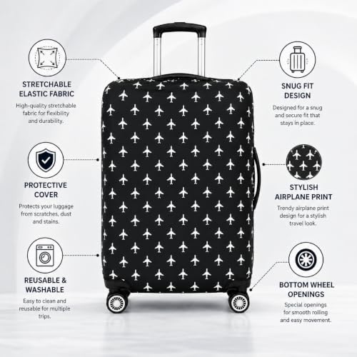 Image of Printed Luggage Cover for Traveling Bag & Suitcase - Trolley Protector
