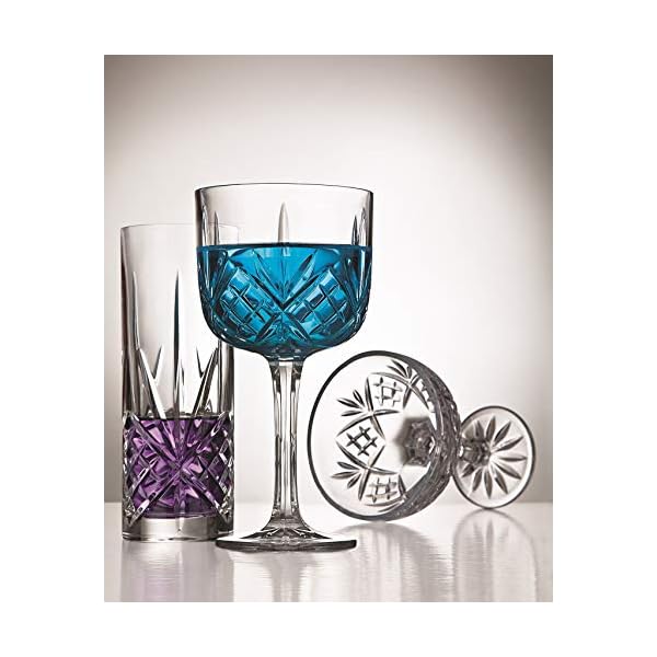 Godinger Tall Beverage Glasses Collins All Purpose Drinking Glasses