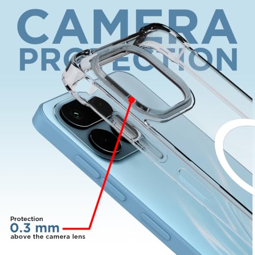 Image of Outlouders Back Cover for Realme 16T 5G | Magnetic-Safe | Transparent PC + TPU | Magnetic Support | Shockproof Protection Bumper Case (Transparent)