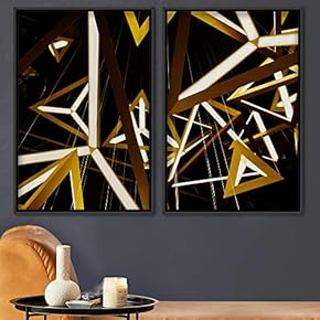 signwin 2 Piece Framed Canvas Wall Art Solid...