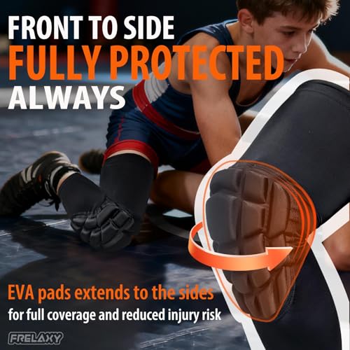 image for Frelaxy 3D Protective Knee Pads Compression Leg Sleeves, Padded Knee S