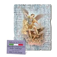 Tableau Religieux Vintage En Bois Moulé - San Benedetto (28,5x35,5 Cm) - Fratelli Bonella - Fabriqué En Italie