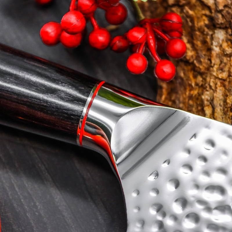 Meat Cleaver,Cleaver Knife, 7.3 inch Kitchen Knife With Patterns 9Cr18MoV Damascus Steel Kitchen Knives Ultra Sharp Cleaver Slicing Chinese Chef Knife