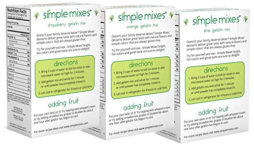 Simple Mixes Natural Gelatin Variety Pack, 2 Each: Strawberry, Orange & Lime, Healthy, Lactose, Fat & Gluten Free thumb #8