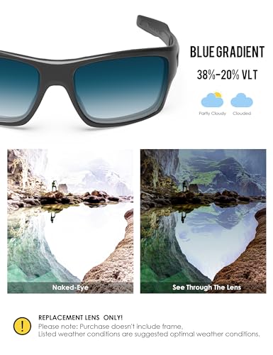 Image of BLAZERBUCK Anti-salt Polarized Replacement Lenses for Oakley Turbine OO9263 Sunglass