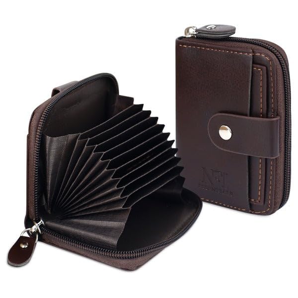 9 Slots RFID Protected Metal Credit/Debit/ATM Card Holder and 2 Money Pocket Case Wallet for Men & Women (Choice 18)-image-18
