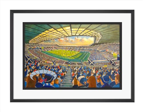 Impresión A4 de Murrayfield: decora tu despacho con el diseño de la Unión de Rugby de Escocia 2