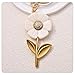 ZACAGO Daisy Bag Charm, Women Keychain Purse Accessory, Handbag Decoration and Key Chain Gold Daisy