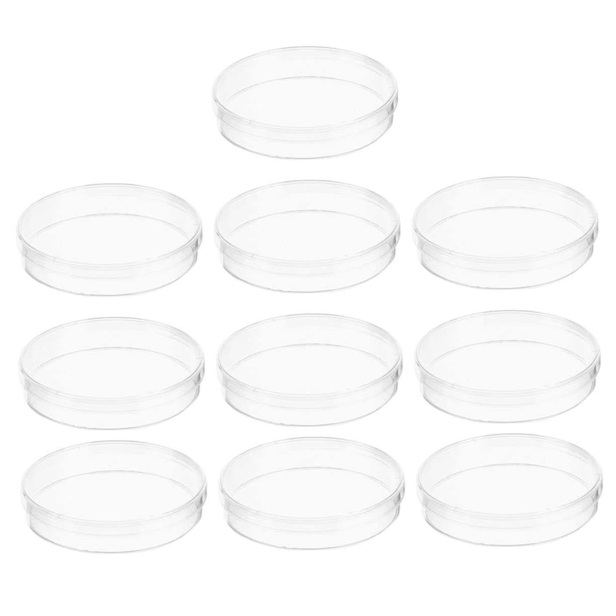 Mobestech 50pezzi Piastre Di Coltura Plastica Con Coperchio Piastre Petri Trasparenti Per Esperimenti Scientifici e Coltura Cellulare Per Laboratori e Insegnamento