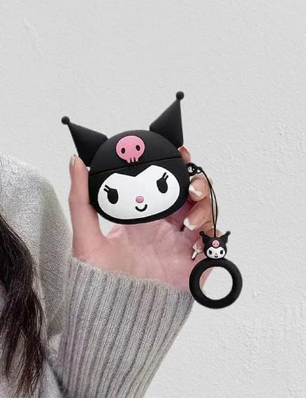 Image of Silicone Case Compatible for Apple Airpods 4 (2024) Cute Design for AirPods 4 with Active Noise Cancellation (ANC) with Keychain Hook Shockproof Protective Case (Kurami)