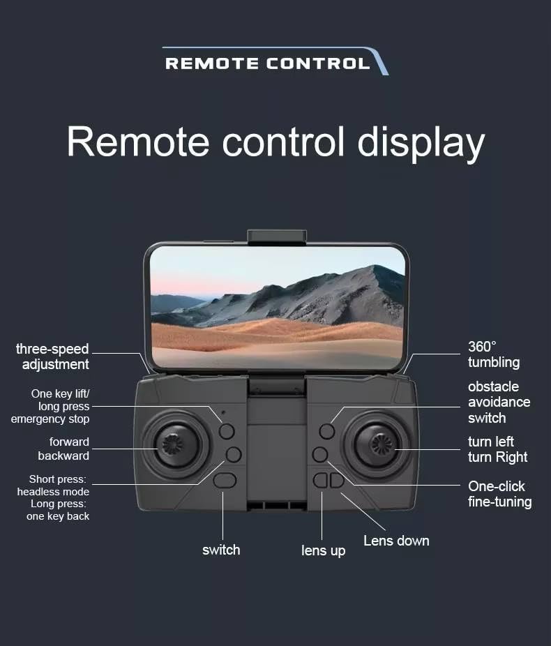 Image of dRoNe wItH hD DuAl cAmErA BrUsHlEsS MoToR, oNe cLiCk tAkEoFf /lAnDiNg FlIp rOlLiNg gEsTuRe cOnTrOl wI-Fi cAmErA ReMoTe cOnTrOl -X DrOnE (S17 PRO)
