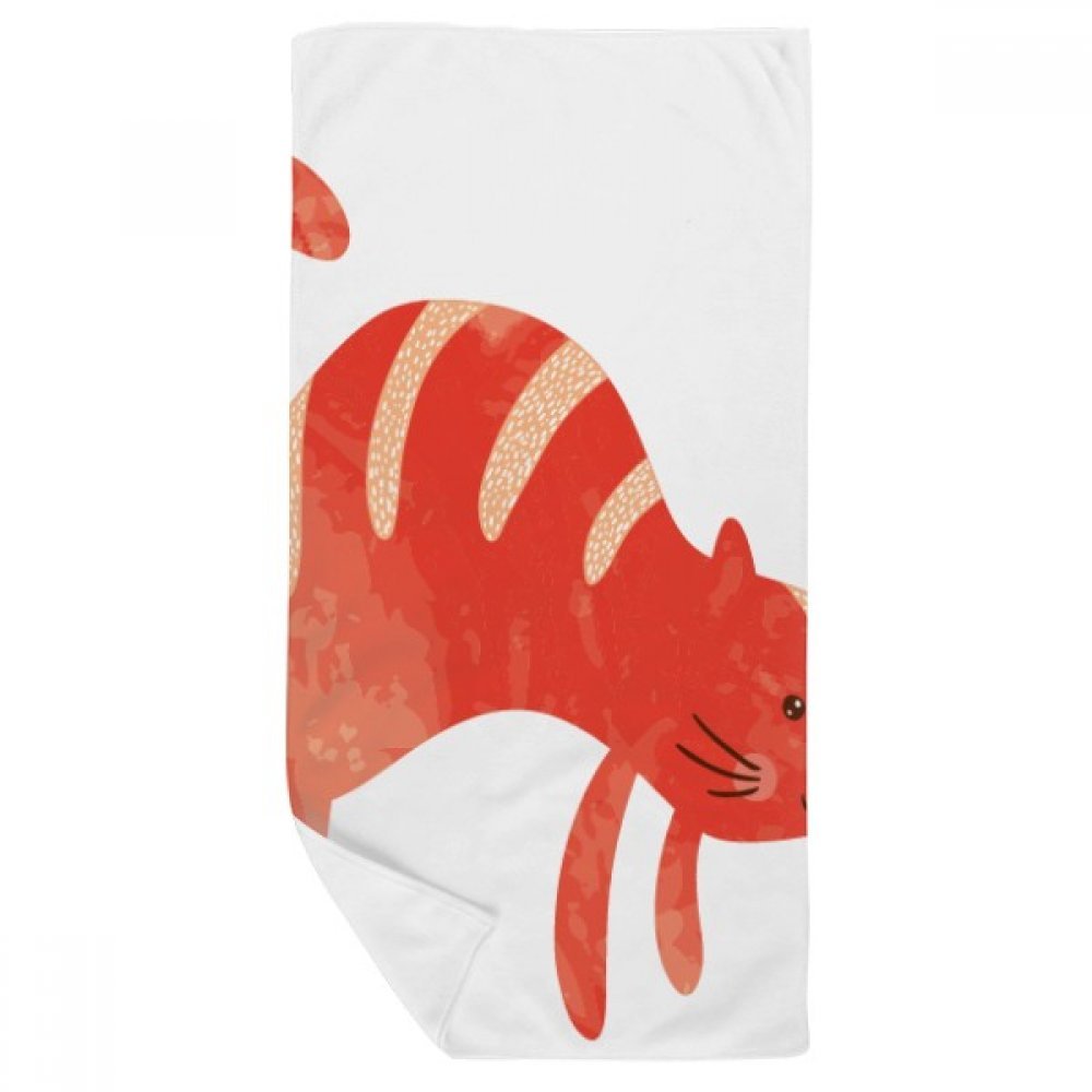 Serviette de bain Fat Cat multicolor 35x70cm en tissu doux pour la toilette quotidienne