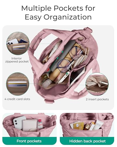 Image of BAGSMART Crossbody Bags for Women, Lightweight Purses for Women, Quilted Puffer Tote Handbags for Daily Use,Shop,Travel