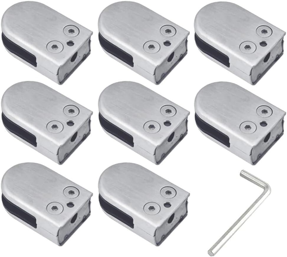 Pinces à verre en acier inoxydable x8 pour garde-corps