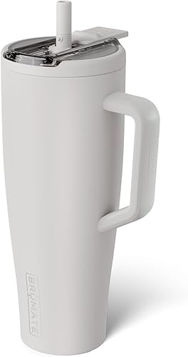 Miniatura 11 de BrüMate Era Flip - Vaso de 40 onzas con tapa con pajilla cubierta 100 % a prueba de fugas, popote higiénico cubierto, botella de agua de acero