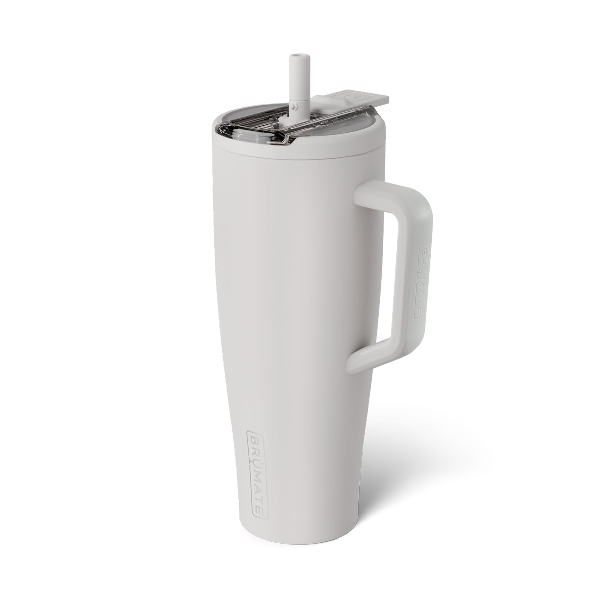 BrüMate Era Flip 40oz Tumbler with Covered Flip Down Straw | 100% Leakproof Insulated Tumbler | Made of Stainless Steel | Cup Holder Friendly Base | 40oz (Dune)