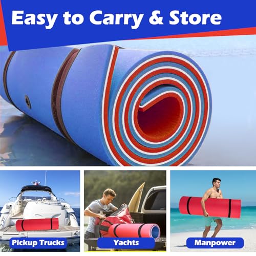 Strpretty Basic Floating Water Mat, 11X5 Ft Water Floating Pad With Rolled Pillow For Lake Ocean Beach thumb #4