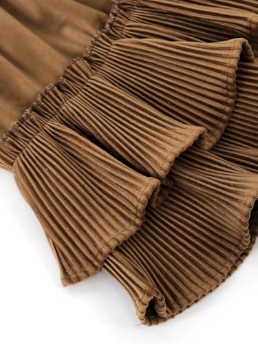 Women's Tartan Plaid High Waisted Wool Pleated Skirt Slim2