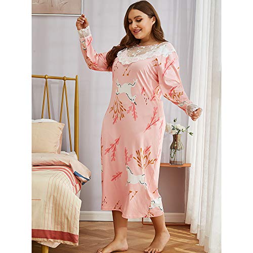 Pyjama Taille Plus pour Femmes Chemise de Nuit Ample en Coton - 5