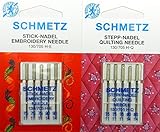 Schmetz - Assortimento di aghi da ricamo e aghi per patchwork 130/705...