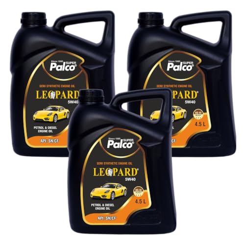 Image of PALCO LEOPARD 5W40 Engine Oil for Car 4.5 Ltr (Pack-3) | Engine Oil for Petrol & Diesel Cars